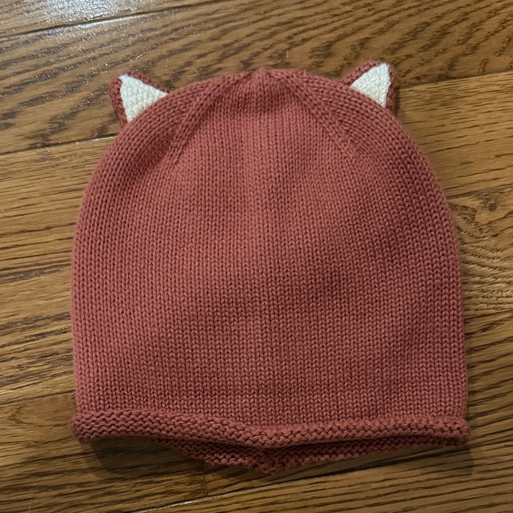 Adorable Brown Fox Knit Kids Hat